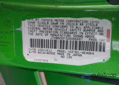 2002 Lexus Ls 430 z USA, uszkodzony, nr VIN JTHBN30F320066687